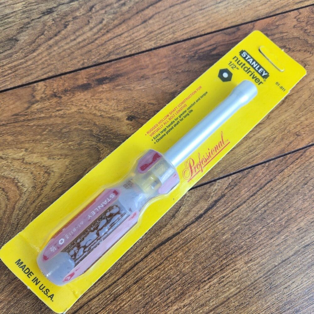 New Stanley 1/2" inch Nutdriver 61-811 Made in USA OAL 8 1/2” vintage Tool